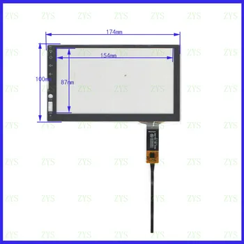 ZhiYuSun 1803-80-150-FPC suderinama 7inch capacitive ekrano Automobilių DVD, 174*100 GPS Navigatorius ekranas stiklas
