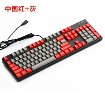 1 set 87/104/108 klavišus Permatomas PBT pagrindiniai bžūp Mechaninė klaviatūra MX jungikliai Kinijos Raudona suderinama FILCO Ducky KBC
