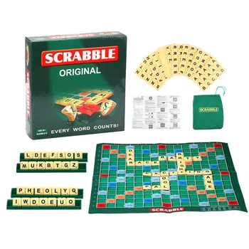 Scrabble Stalo Žaidimas, Šeimos, Vaikų, Suaugusiųjų Švietimo Žaislas Puzzle Žaidimas Žaislas Juokingas Žaidimas Žaislas Įspūdį Proto Smegenų Žaidimas, Abcdefghijklmnabc