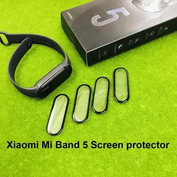 Mi Juosta 5 Ekrano apsaugos Xiaomi Mi Juosta 5 4 Ekrano Plėvelė, Apyrankės 3D Full-screen Overlay Apsaugos Miband5 Miband4