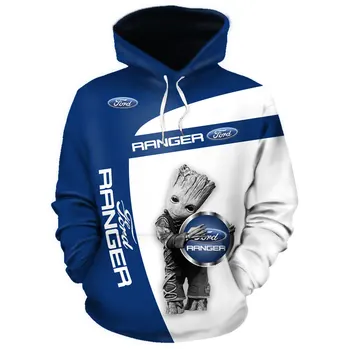 Vyrai Ford eiti toliau hoodies 3D Logotipas Atspausdintas Pavasarį, Rudenį Streetwear Mados vyriški drabužiai puloveriai atsitiktinis užtrauktukas Sportinę aprangą