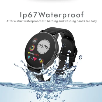 LIGE Naujas Pilnas Touch Screen Smart Watch Vyrų Širdies ritmas, Kraujo Spaudimą, Stebėti Sporto Smartwatch Skambučių Priminimas 