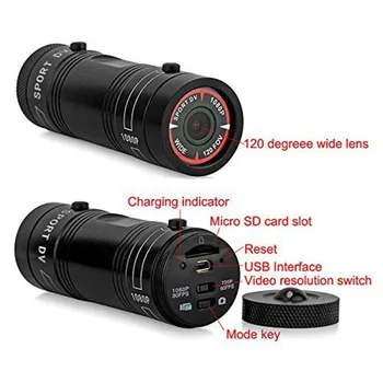 Mini F9 Kamera HD 1080P Dviračiu, Motociklu Sporto Veiksmo Kameros Video DVR Kamera Automobilio skaitmeninio Vaizdo įrašymo auto transporto priemonės