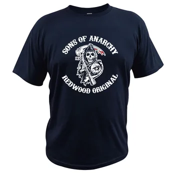 Sons of Anarchy T-Shirt SAMCRO Redwood Originalūs Marškinėliai Medvilnė, Fitneso ES Dydis Premium Tee Viršūnės