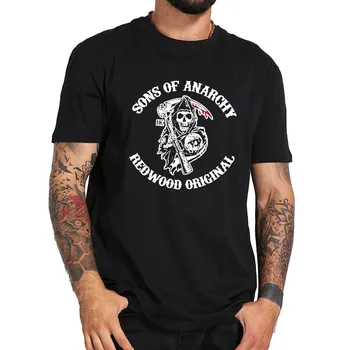 Sons of Anarchy T-Shirt SAMCRO Redwood Originalūs Marškinėliai Medvilnė, Fitneso ES Dydis Premium Tee Viršūnės