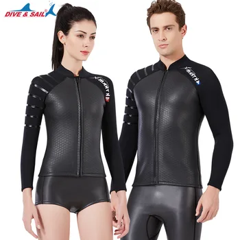 Vyrų/moterų 3mm CR Viršuje hidrokostiumą, striukės, kelnės, 2mm neopreno didelio elastingumo ilgomis rankovėmis maudymosi kostiumėlį banglenčių Triatlonas wetsuits