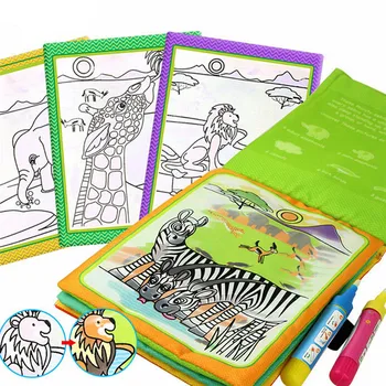 Kūdikių Vaikams Istorija Medžiaga Knygoje Magija Doodling Vandens Piešimo lenta Kilimėliai švietimo spirograph žaislas kūdikiui, mergaitei, berniukui vaikų A1