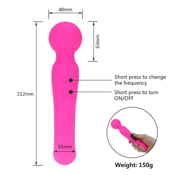 Didžiulis Magic Wand Vibratoriai moterims USB Mokestis Didelis AV Stick Moterų G Spot Massager Klitorio Stimuliatorius Suaugusiųjų Sekso Žaislai Moteris