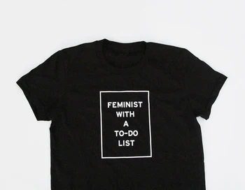 FEMINIZMO SU DARBŲ SĄRAŠAS T-shirt feministe moteris marškinėlius rasistinių 90-ųjų mados tees šūkis grafinis tees goth grunge estetinės viršūnės