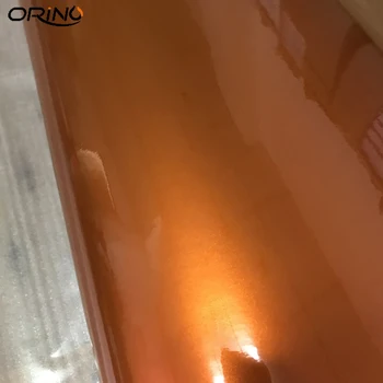 Premium Blizgus Metallic Orange Vinilo Įvyniojimas Car Wrap Stiliaus Su Oro Burbulas Blizgesio Pearl Metallic Vinilo Lipdukas su oro burbuliukų