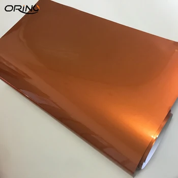 Premium Blizgus Metallic Orange Vinilo Įvyniojimas Car Wrap Stiliaus Su Oro Burbulas Blizgesio Pearl Metallic Vinilo Lipdukas su oro burbuliukų