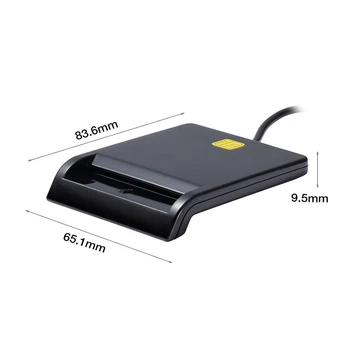 Multi-funkcija USB 2.0 480Mps Smart Card Reader SIM/ IC/CAC/ DNIE /ATM ID /Mokesčių/Banko Kortelių Skaitytuvas Aukštos Kokybės Juoda