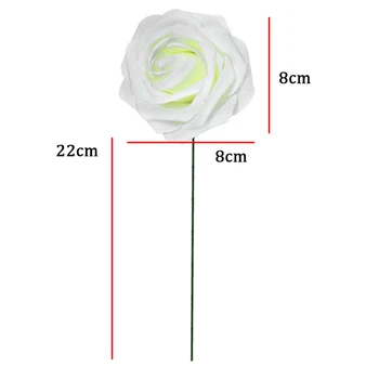 25 Puokštė Dirbtinių Rožių Žiedų Camellia Šilko Netikrą Gėlių Amžinąjį Imituoti Rose Flower