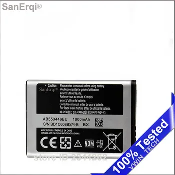 1000mAh AB553446BU Samsung B2100 C3300 Xplorer B100 SCH-B619 C3300K C5212 Duos C5212i C5130 1000mAh Baterijos