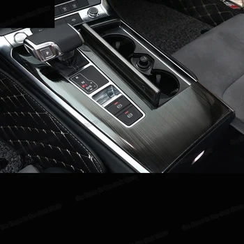 Lsrtw2017 Anglies Pluošto Pavarų Skydelis Perjungimo Rankenos Apdaila Audi A6 C8 2019 2020 2021 Reikmenys, Auto Lipdukas