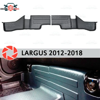 Pagalvėlės pagal galiniai vietų Lada Largus 2012-2018 apima apie kilimų slenksčio apdaila reikmenys apsaugos kilimas automobilio stiliaus