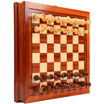 3-in-1 Šachmatai Žaidimas Žaislas Mediniai sofos Šachmatų Profesionalus Rinkinys Deluxe Šachmatai Šaškės Žaidimas Stalo Šachmatų stalo Žaidimas, Nustatyti