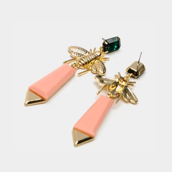 Amorita boutique bitės auskarai rožinė lašas