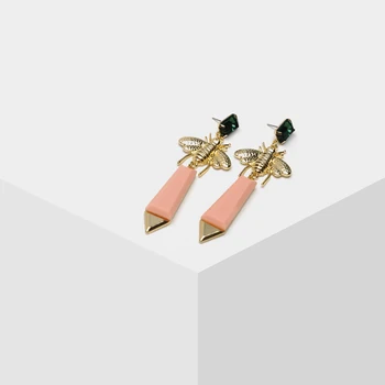 Amorita boutique bitės auskarai rožinė lašas