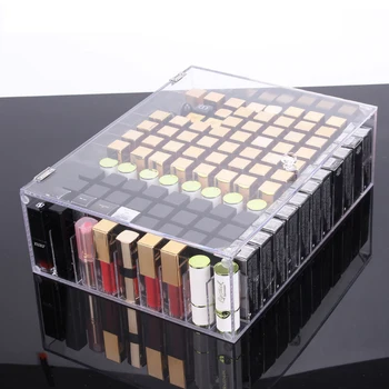 Akrilo lūpų, talpinimo, kosmetikos lūpų glazūra ekranas lauke, papuošalai dulkėms multi-box, papuošalų laikymo dėžutė