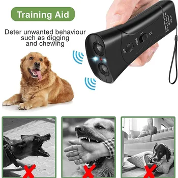 3 1. Pet Dog Repeller Stabdžių Loti Sustabdyti Žievės treniruoklis Treneris LED Ultragarsinis Anti Loti Ultragarso Be Baterijos