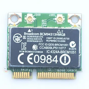 Originalus Naujas WLAN Kortelė BCM94313HMGB HP Pavilion dv7-6000 dv6-6000 802.11 n Wi-fi + Bluetooth 3.0 600370-001 Mini PCI-E card