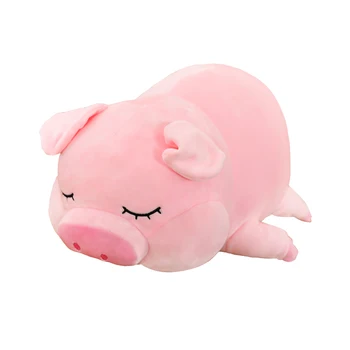 50/60/70cm didesnio dydžio, žaislų, Animacinių filmų rožinė kiaulė pliušiniai žaislai riebalų kiaulių pagalvė minkšta pagalvėlė Kinų zodiako kiaulių lėlės gimtadienio dovana vaikams