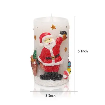 Flameless Kalėdų Žvakė LED Santa Claus Medžio, Šviesos, Žvakių papuošalai Kalėdų Naujųjų Metų Šaliai Namų Dekoro Žvakės
