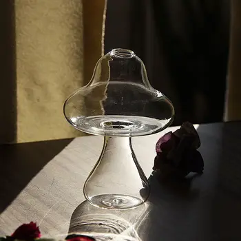 Mielas Grybų Stiklo Gėlių Vaza Hydroponic Konteinerių Kūrybos Stiklo Papuošalai Namų Puošybai Sielovados Stiklo Artware