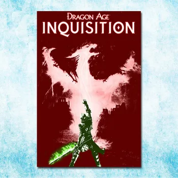 Dragon Amžiaus 3 Inkvizicija Karšto Žaidimas Meno Šilko, Drobės Plakato spauda 13x20 iInch Sienos Nuotraukas Kambarį Dekoro-7