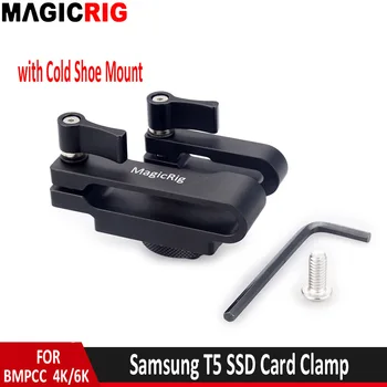 MAGICRIG Mount Samsung T5 SSD Kortelės laikiklis BMPCC 4K&6K Kamera su USB-C Kabelio laikiklis ir Šalto Batų Kalno