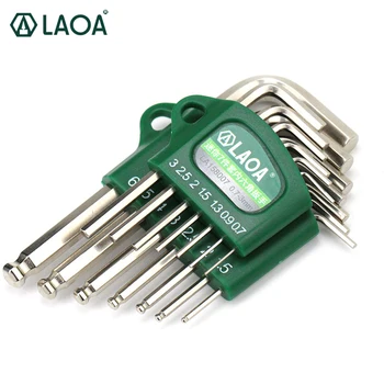 LAOA S2 legiruotojo plieno, mini hex raktas maža miniatiūra 0.7/0.9/1.3/1.5/2/2.5/3mm Raktas Šešiakampis Raktas