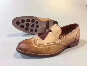 Wincheer Didmeninė mens mokasīni, batų odos suknelė bateliai oda užsakymą pagaminti batai vyrams prabanga custom design bateliai