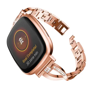 Dirželis Fitbit Versa 3/ Prasme smartwatch su Deimantu, Klasikiniai vyriški Žiūrėti Moterų Apyrankės Pakeitimo Riešo juostos Priedai