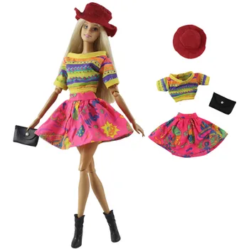 Milano Mados Spalvinga Sijonas Apranga Rinkinys Barbie 11 Cm BJD FR SD Lėlės Drabužiai Lėlių Roll Žaisti Priedai