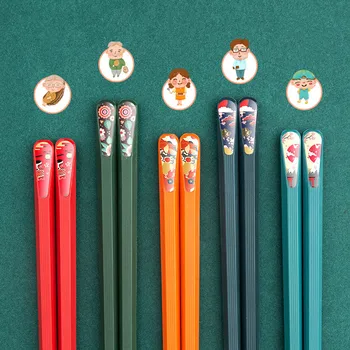 5 Poros Kawaii lydinio Lazdelės Rankų darbo Suši Lazdelės Japonų Stiliaus lazdelės nustatyti kepimo lazdelės