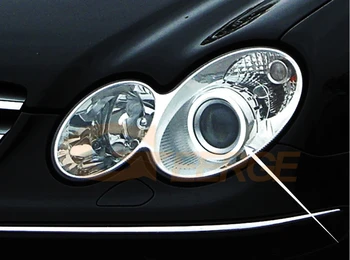 Ultra ryškūs SMD LED Angel Eyes halo žiedai Dienos Šviesą Mercedes Benz CLK KLASĖ C209 W209 A209 CLK500 2007-2010 Xenon žibintų