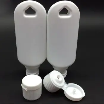 20Pcs Professional 30ml Butelis Su Balto Plastiko HDPE Kablys Ir Smulkintuvas Bžūp Vertus Sanitizer pora be Pakabos (Baltas)