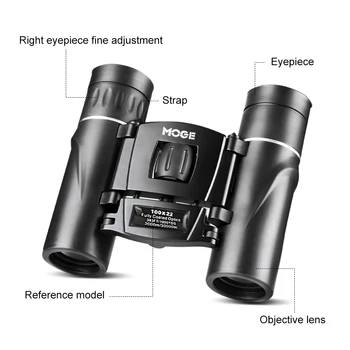 Profesionalūs Žiūronai Galingas Monokuliariniai Mini HD Zoom BAK4 Optika Teleskopas Mažai Šviesos Naktinio Matymo Medžioklės Kempingas, Kelionės