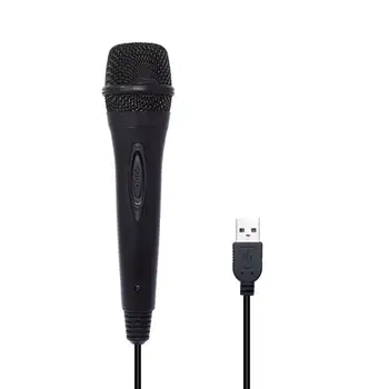 USB Laidinė 3m/9,8 pėdų Mikrofonas Aukštos kokybės Karaoke MIC už Nintend Jungiklis, PS4, Wii U, XBOX360, PC, Muzika Žaidimai Mikrofonas
