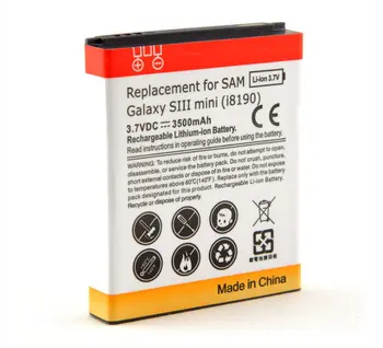 Ciszean 1x 3500mAh EB-F1M7FLU Išplėsta Baterijos + galinis Dangtelis Skirtas Samsung Galaxy S3 Mini S3 Mini I8190 baterijos