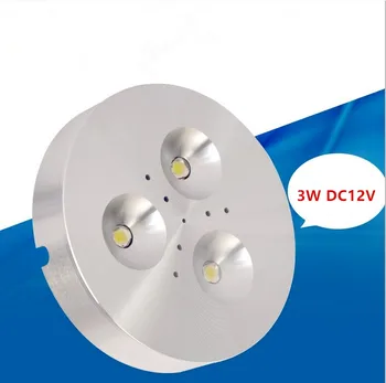 3W 4W LED Pagal Kabineto Lempa Balta/Warmwhite DC12V Aliuminio Lydinio Raundo LED Nakties Šviesos Vitrina Namo Apšvietimas