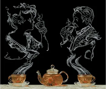 Didesnės Medvilnės Aukščiausios Kokybės karšto pardavimo gražus skaičiuojami kryželiu rinkinys arbatos iliuzija, fantazija išgalvotas svajonė kavos