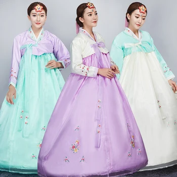 Naujųjų Metų Korėjos Tradicinio Korėjiečių Hanbok Moterų Palace Korėjos Hanbok Suknelė Tautinių Mažumų Šokių Scenos Kostiumų
