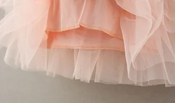 2018 kūdikių Mergaičių Tiulio Raukiniai Blizgančiais Rožinė Suknelė Apynasrio Dizaino Vasaros Princesė Suknelės, Šaliai, Didmeninė #48