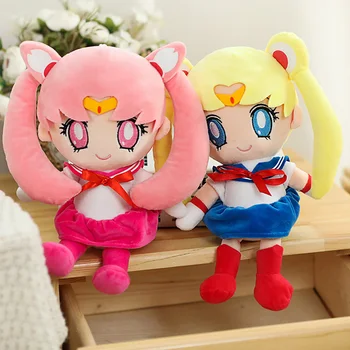 Japonų Anime Sailor Moon Pliušinis Žaislas, Minkšti Kimštiniai Animacinių Filmų Mėnulio Princesė Lėlės Draugės Kūdikio Gimtadienio, Kalėdų Dovana