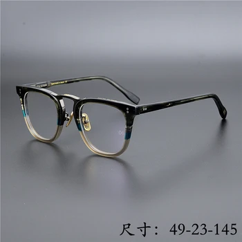 Derliaus Kokybės Acetato akinių rėmeliai OG NOMAD daugiakampio akiniai moterys vyrai originalo langelyje atveju recepto objektyvas