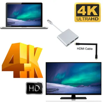 3 in 1 USB-C-HDMI-suderinamas su 