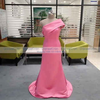 Elegantiškas Vieno Peties Bridesmaid Dresses 2021 Brangioji Undinėlės Suknelė Vestuves Užtrauktukas Atgal Iki Grindų Ilgis Prom Chalatai