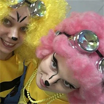 Cosplay Kaleidoscope Akinius Retro Steampunk Moterų Rave Festivalyje Šalis, Akiniai Nuo Saulės Vyrams Diffracted Spalvinga Objektyvas Punk Akiniai